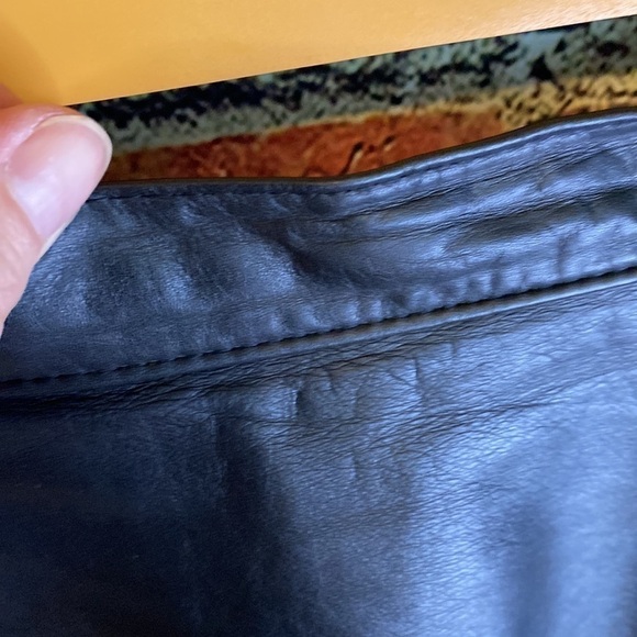 Daniel Marcus Vintage Black Leather Pencil Skirt Size S - Picture 5 of 11